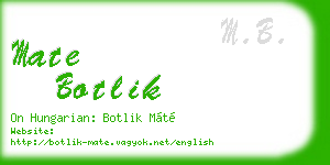 mate botlik business card